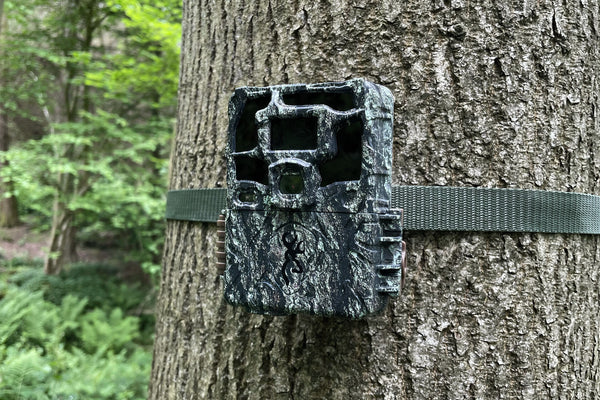 Browning Dark Ops Pro X 1080 attached to tree